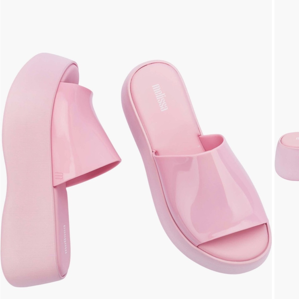 Melissa Women's Pink Platform Slides